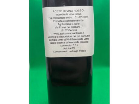 Aceto di vino rosso 8% di acidità 0,5l