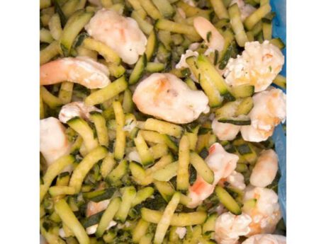 Misto gamberi e zucchine